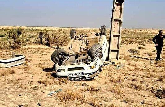 تصادف و واژگونی خودرو دو مقام ورزشی