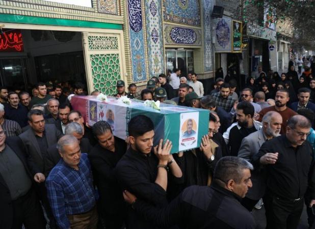 مراسم تشییع جانباز «حسن بهرام‌فر» در مشهد مقدس