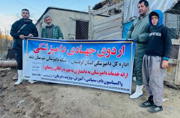 واکسیناسیون ۵۱۸ راس دام سبک و سنگین علیه بیماری تب برفکی در بانه