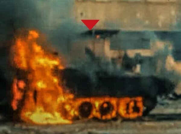 انهدام تانک مرکاوا به دست نیروهای مقاومت در غزه