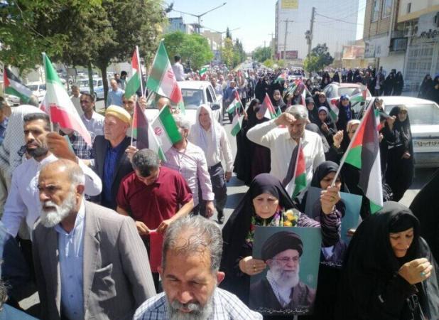 راهپیمایی مردم ایلام در حمایت از مظلومان غزه برگزار شد