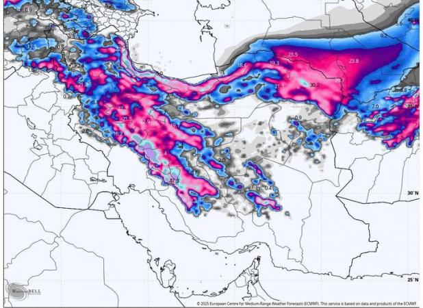 هشدار قرمز برای یک استان؛ ورود موج گسترده برف و باران به ۲۲ استان کشور