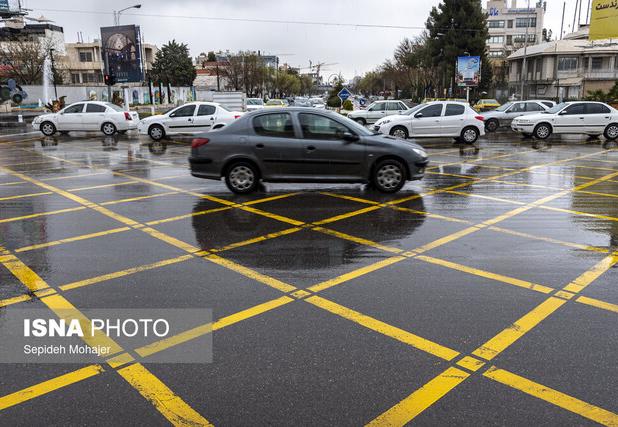 بارش باران، علت ترافیک مشهد