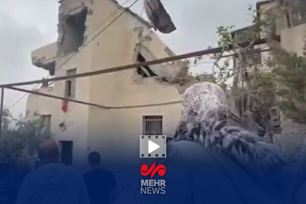 لحظه انفجار منزل شهید مجاهد منصور در غرب رام‌الله
