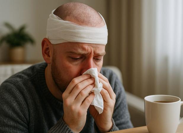 سرماخوردگی بعد از کاشت مو را جدی بگیرید!