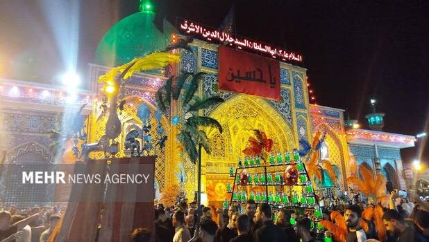 مراسم کاروان علمبران در آستانه اشرفیه