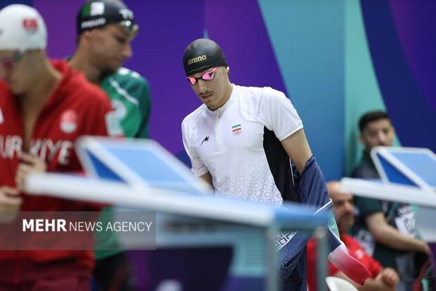 عباسی به مدال ۱۰۰ متر کرال پشت نرسید