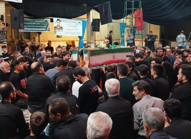 مراسم وداع با پیکر مطهر شهید «رضا بسطامی» در بیجار