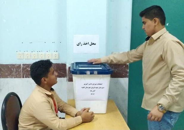 انتخابات شورای دانش‌آموزی در مدارس گناوه برگزار شد