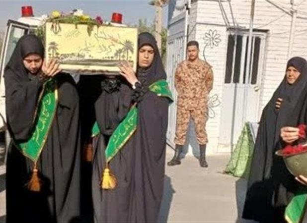 تشییع شهید گمنام در دبیرستان شهدای سپاه