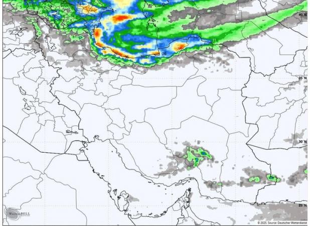 هشدار تخریب محصولات کشاورزی درپی بارش شدید و تگرگ در ۲ استان کشور