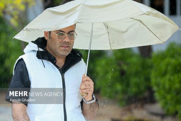 بارش باران پاییزی در کاشان