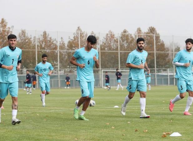 تمرین ۱۱۰ دقیقه‌ای جوانان ایران در مرکز ملی فوتبال