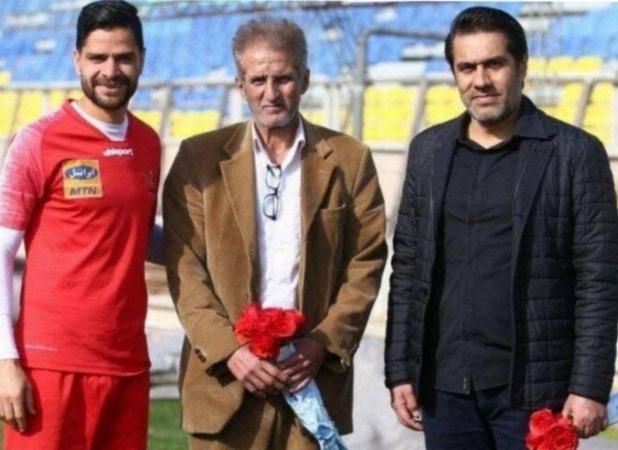 بازوبند مشکی پرسپولیس برای یک پیشکسوت