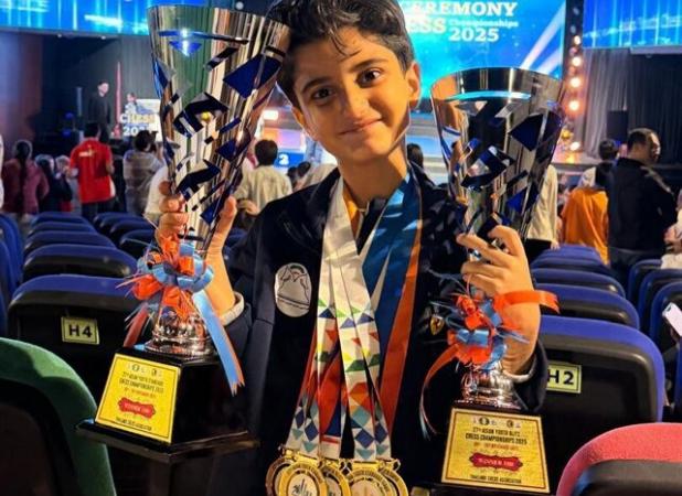 نونهال شطرنج باز شیرازی در آسیا هتریک کرد