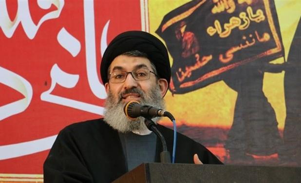 دبیر کل حزب الله عراق در اهواز سخنرانی می‌کند