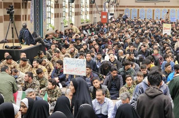 نمایش اقتدار بزرگترین اجتماع بسیحیان استان اردبیل