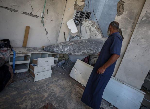 تصویری از بمب عمل‌نکرده اسرائیلی در غزه