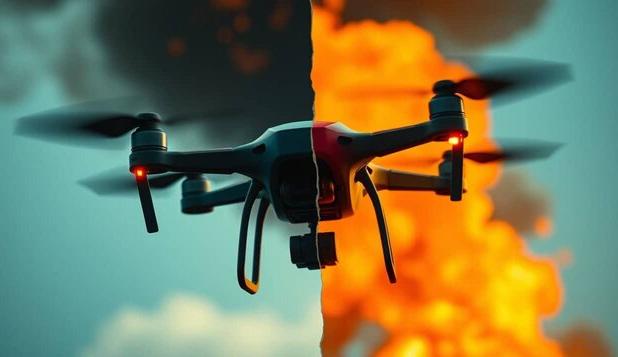 استفاده از پهپاد برای پایش دقیق آتش‌سوزی جنگل‌های الیت مرزن‌آباد 