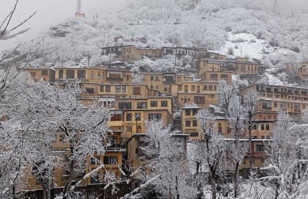 بارش زیبای برف در ماسوله