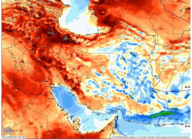 بارش‌های تابستانی متوقف می‌شود؛ گردوخاک و وزش باد شدید در ۱۵ استان