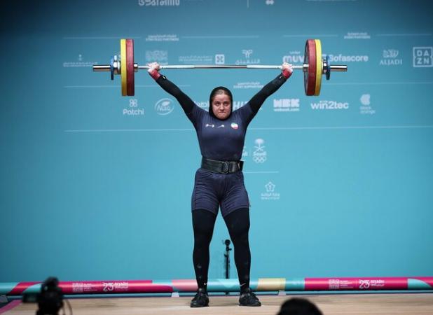 برنز  مهسا بهشتی در حرکت یک‌ضرب وزن ۸۶ کیلوگرم