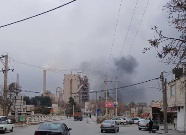 آتش‌سوزی در کارخانه سیمان دورود / مخزن مازوت طعمه حریق شد