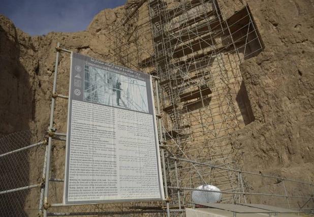 مرمت در بلندای تاریخ/ آرامگاه خشایارشا در نقش رستم زیر چتر حفاظت تخصصی