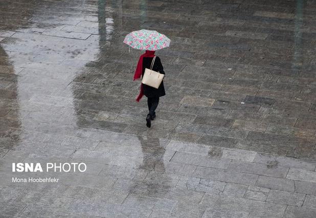 بارش باران و لغزندگی معابر البرز