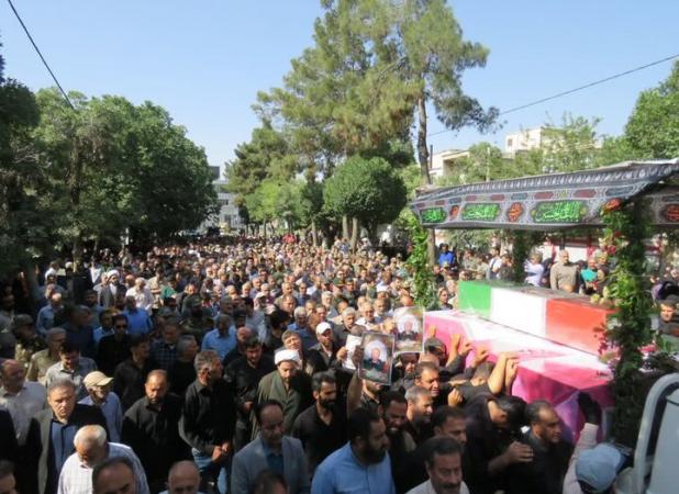 تشییع پیکر ۵ شهید حمله جنایت‌کارانه رژیم صهیونیستی در بروجرد