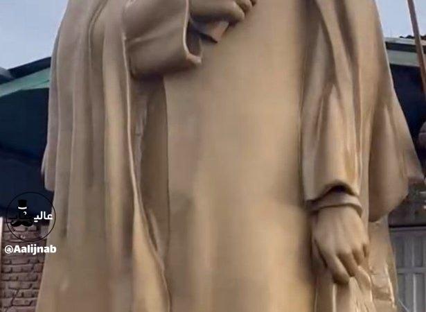 پل شهید رئیسی اردبیل با مجسمه رئیس‌جمهور کامل شد