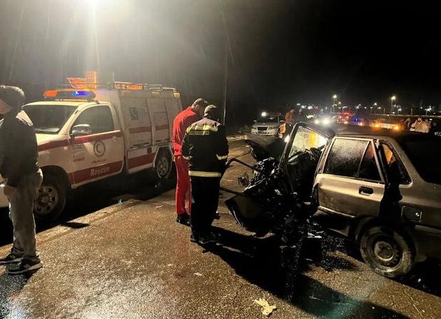 جان‌باختن یک نفر در برخورد دو خودرو در کلاله