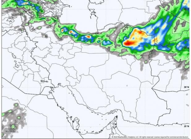 در کدام استان ها یکشنبه باران می بارد؟