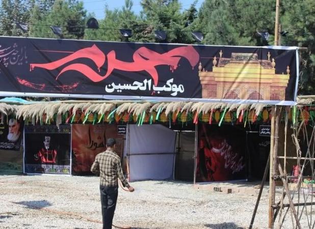برپایی موکب عزاداری امیرالمؤمنین (ع) در بخش کریان میناب