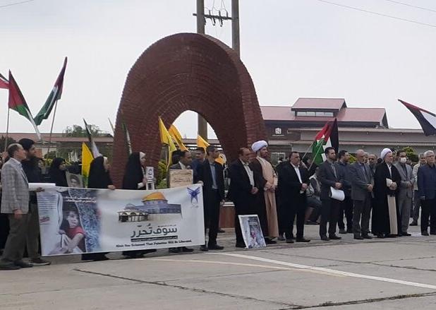 حمایت دانشجویان بهشهر از مظلومان فلسطین