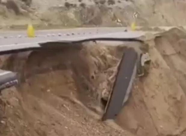 رانش زمین در جاده ایذه - دزپارت خوزستان