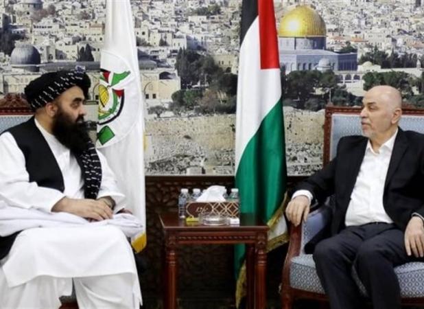 دیدار وزیر خارجه حکومت طالبان با مقامات حماس