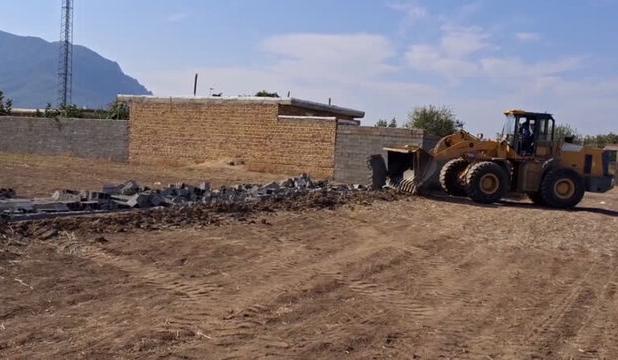 تخریب ۱۱ بنای غیرمجاز در اراضی کشاورزی کلاله