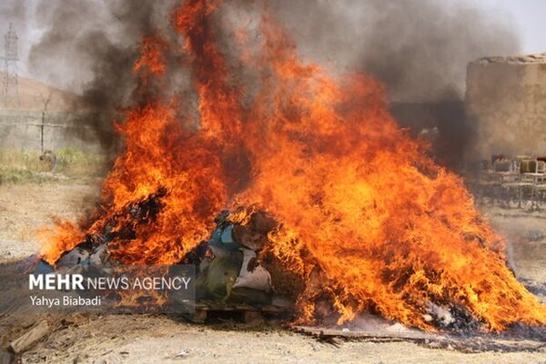 امحای ۳ تن و ۷۵۰ کیلوگرم موادمخدر در ملارد