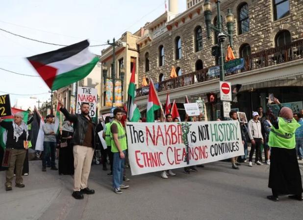 تظاهرات حامیان فلسطین در کانادا به مناسبت سالگرد «روز نکبت»