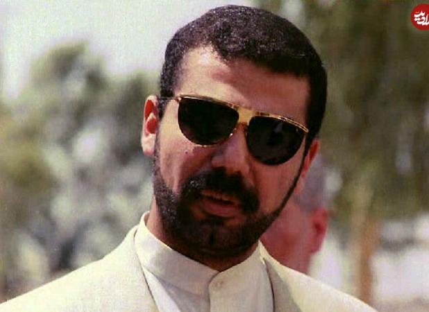 تصویری از پسر صدام حسین در استادیوم فوتبال