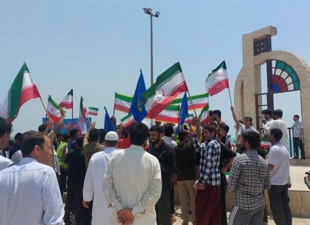 راهپیمایی اهل سنت بوشهر در محکومیت تجاوز آمریکا و اسرائیل به خاک ایران
