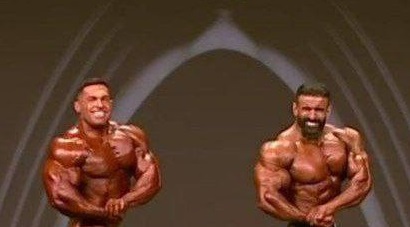 فیگورگیری هادی و بهروز روی استیج مسترالمپیا