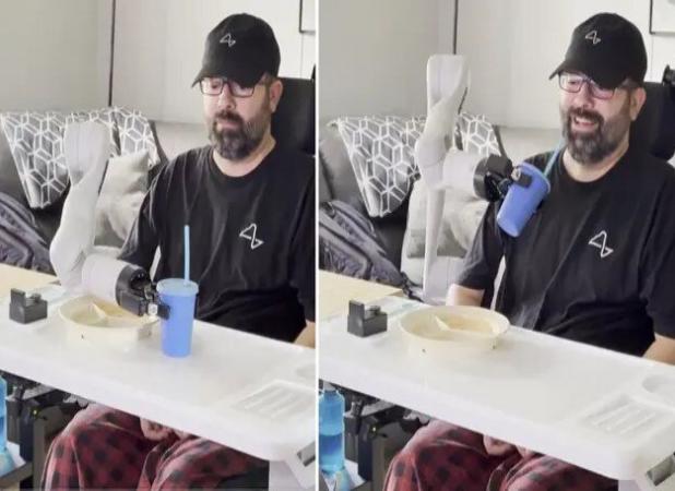 ذهن بیمار فلج با تراشه نورالینک لیوان را برداشت!