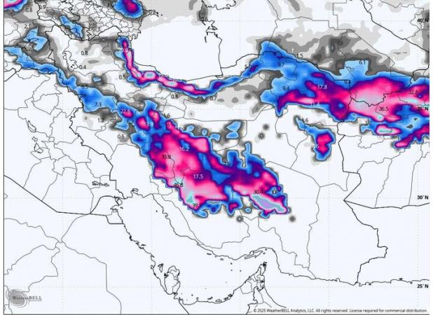 ورود سامانه بارشی جدید به کشور از سه‌شنبه؛ تشدید بارش‌های در ۲۲ استان