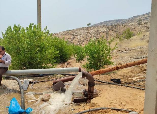 رفع تنش آبی در  روستاهای گروس و برغون شهرستان باشت