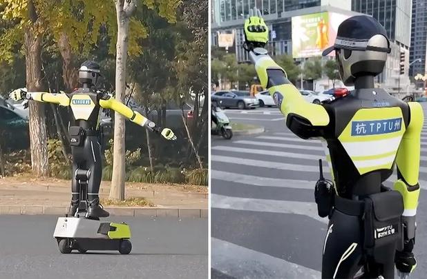 پلیس ترافیک در چین روباتیک شد