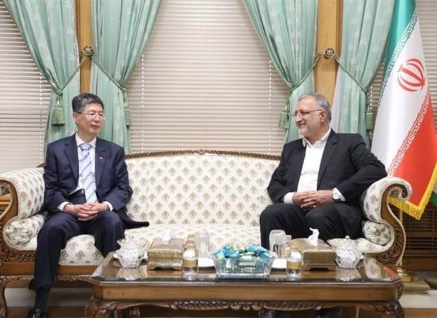دیدار سفیر چین با شهردار تهران