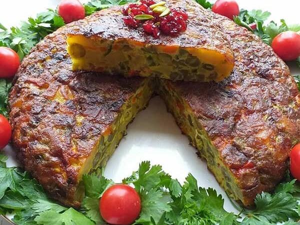 طرز تهیه کوکوی لوبیا سبز هفت پیکر تبریز