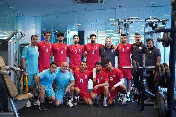 برگزاری تمرین ریکاوری تیم ملی فوتبال پس از بازی با هند